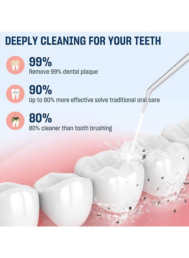 Beauenty Water Dental Flosser Cordless with Powerful Battery, Oral Irrigator for Teeth Cleaner, 5 Modes and 6 Replaceable Tips, IPX7 Waterproof,350ML Detachable Water Tank for Home and Travel - Image 3