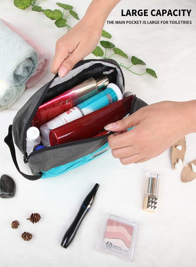 GOX Travel Toiletry Bag,Dopp Kit Case,Ultra-Light Cosmetics Bag Makeup Organizer (Turquoise) - Image 3