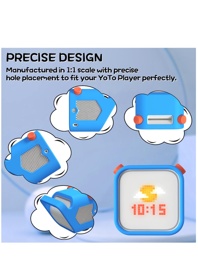 Silicone Protective Case for Yoto Player (3rd Gen) Skin Cover Sleeve Fitted Protective Jacket for Yoto Player Kids Audio Player Easy-to-Carry Handle (Blue)  - Image 4