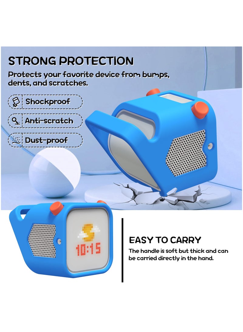 Silicone Protective Case for Yoto Player (3rd Gen) Skin Cover Sleeve Fitted Protective Jacket for Yoto Player Kids Audio Player Easy-to-Carry Handle (Blue)  - Image 3