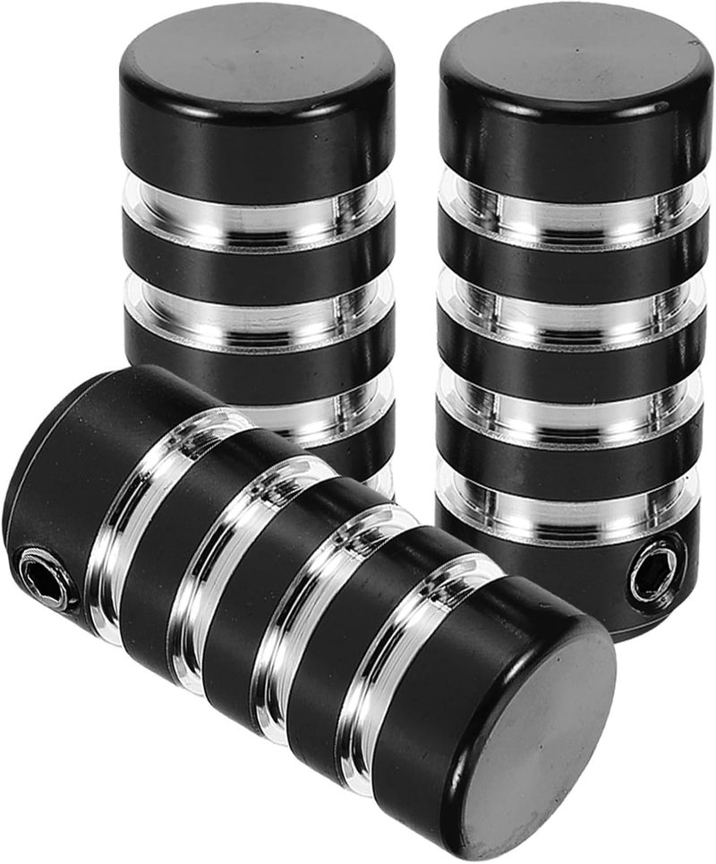 PRETYZOOM 3pcs Motorcycle Gear Shift Protector Set Aluminum Alloy Anti-Slip Shift Lever Covers Sturdy Black for Motorbike Transmission Guard - Image 1