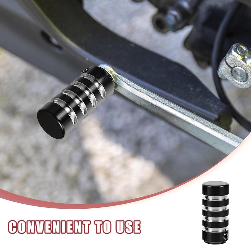 PRETYZOOM 3pcs Motorcycle Gear Shift Protector Set Aluminum Alloy Anti-Slip Shift Lever Covers Sturdy Black for Motorbike Transmission Guard - Image 3