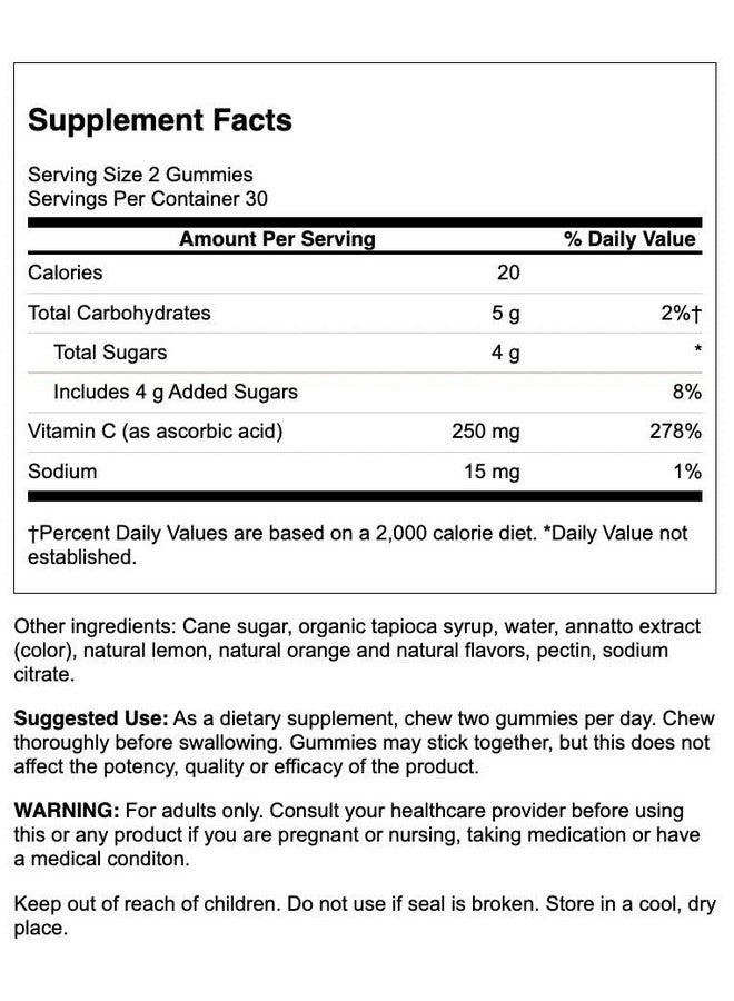 SWANSON Vitamin C Gummies Orange 125 Mg 60 Gummies - Image 3