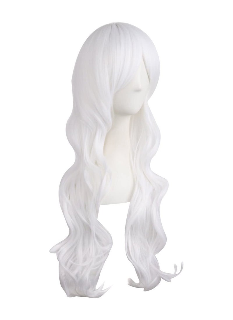 Estelle Charming Women's Long Curly Full Hair Wig White  - Image 2