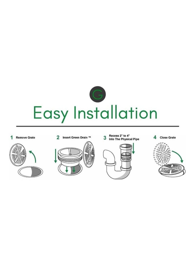 G Green Drain سدادة مانعة للتسرب (بدون ماء) للمصارف "Green Drain"، مقاس 1.25 بوصة - Image 2