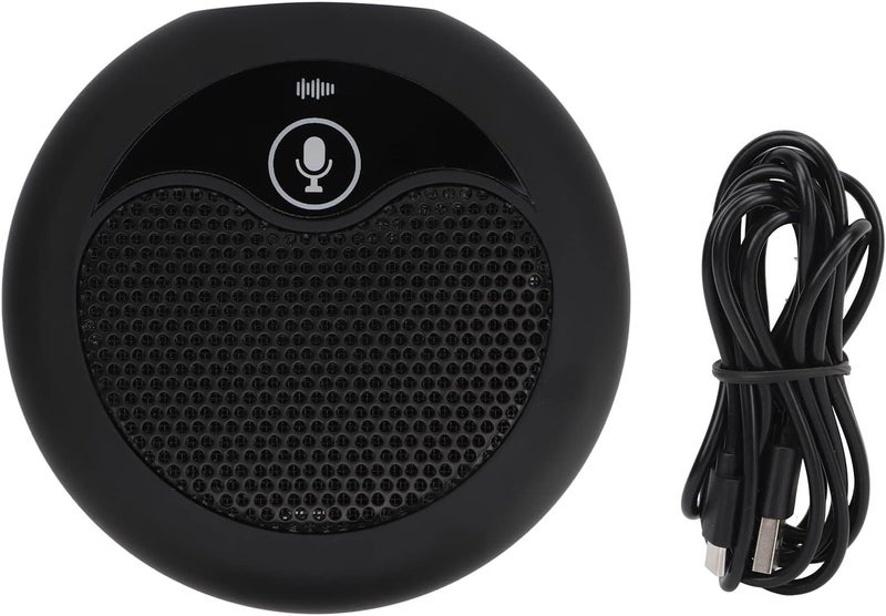 Omnidirectional USB Conference Microphone, Computer Microphone with 5m Pick Up Range, Noise Reduction Mute, Type C Plug and Play for Video Meeting, Online Lecture, Live Broa - Image 1