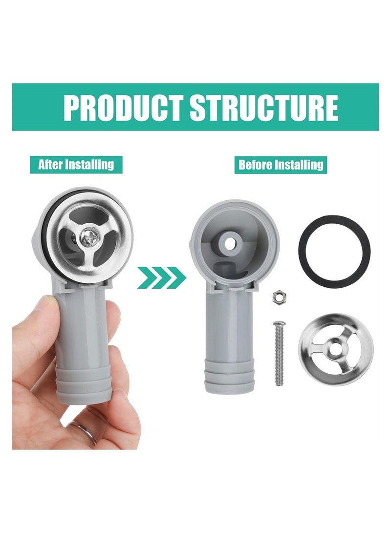 SYOSI 2 PCS Sink Overflow Pipe for Bathroom Kitchen Vanity Artistic Basin, Resistant Sink Hole Drain Covers Tidy Insert Spares - Image 2