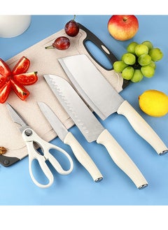 XICEN Kitchen Knife Set 5 PCS Sharp Knives Set for Kitc hen Stainless Steel Chef Knife Set with Block  - Image 3