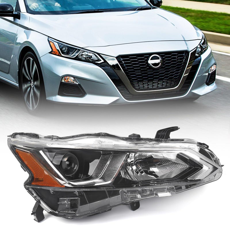 Huray Halogen Headlight Assembly Fit for Nissan Altima 20192022 RH Projector Headlamp wo Bulbs OE Style Replacement for NI2503265 Right Passenger Side