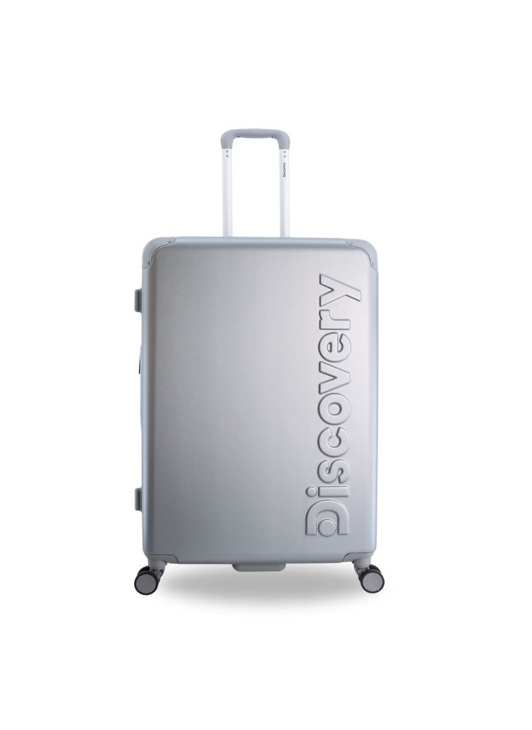 Discovery Discovery Focus ABS Hardside Checked Travel Luggage, Durable Lightweight 4 Double Wheel Expandable Trolley Bag, Extra Secure Combination Lock, 28" Suitcase, Check-In Large Trolley - Silver.  - Image 1