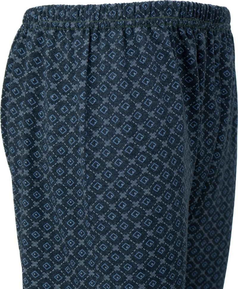 Oppland Men's Winter Pajamas Cotton Thick Fleece Lined Patterned Elastic Legs Keeps You Warm and Comfortable