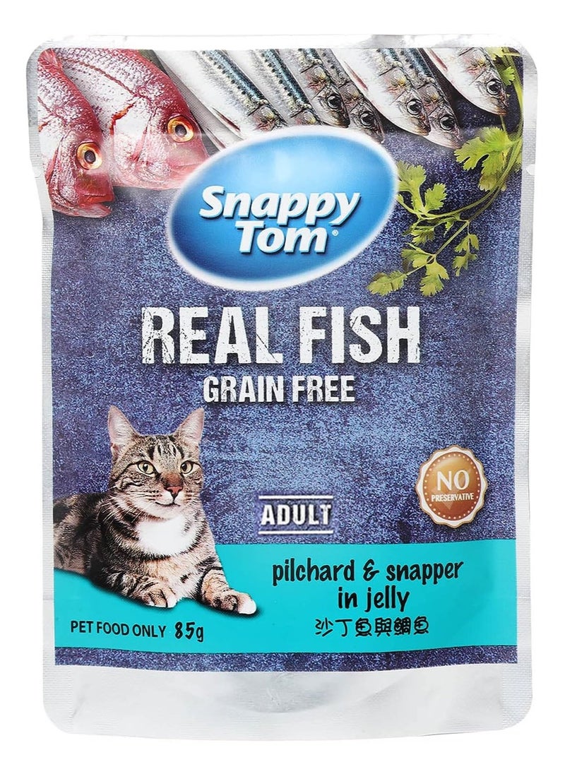 Snappy Tom Catfood Pilchard & Snapper In Jelly Adults 85 G  - Image 1