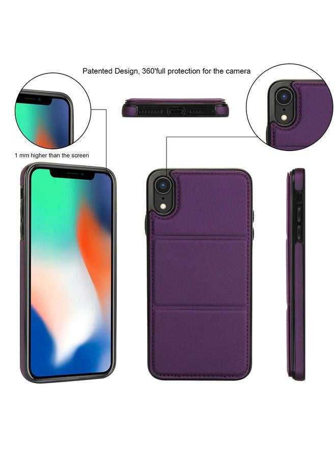 اس-توب حافظة هاتف iPhone XR ثلاثية الطي من الجلد مع حامل وفتحة للبطاقة - Image 4