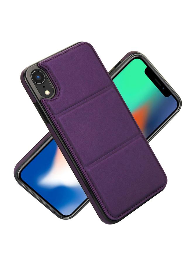 اس-توب حافظة هاتف iPhone XR ثلاثية الطي من الجلد مع حامل وفتحة للبطاقة - Image 2