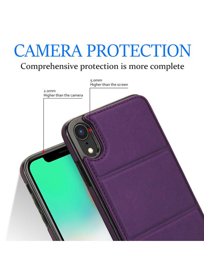 اس-توب حافظة هاتف iPhone XR ثلاثية الطي من الجلد مع حامل وفتحة للبطاقة - Image 5