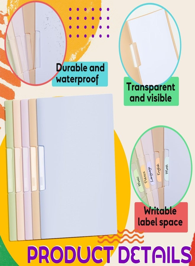 YooNotee 20 Pack Report Covers with Clip and Label Sticker, 9 x 12 A4 and Letter Size File Folder with Clip, 50 Sheets Capacity Presentation Folders for School Students, Recitation Activity, Morandi Colors - Image 3