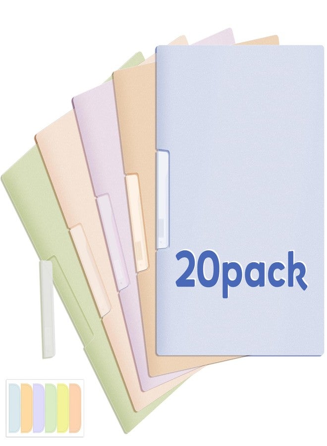 YooNotee 20 Pack Report Covers with Clip and Label Sticker, 9 x 12 A4 and Letter Size File Folder with Clip, 50 Sheets Capacity Presentation Folders for School Students, Recitation Activity, Morandi Colors - Image 1