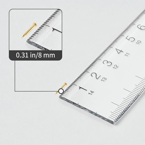 FOCMKEAS 100 Pcs Tiny Hardware Nails 5/16" Passivation Wood Nails Brass Finishing Nail Small Nail for Picture Hanging Wall-Mounted Decorations DIY Projects Handicrafts Home Decor (Gold) - Image 5