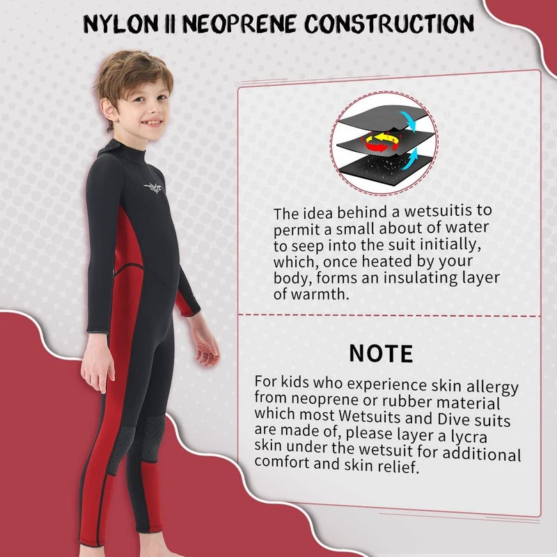 Seaskin Kids Wetsuit for Boys Girls Toddlers, 2mm Shorty Diving Suits Front Zipper 3mm Full Suits Back Zip Wet Suits Neoprene Thermal Swimsuits Keep Warm for Diving Surfing Swim Lessons - Image 5