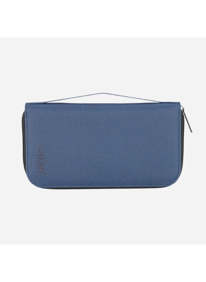 Generic Brand RFID-Passport Holder for Family - RFID Large Passport Wallet with Airtag & Card Holder Women Men, Lightweight Passport Cover Case Book Document Organizer with Zipper Pocket,Navy Blue - Image 4