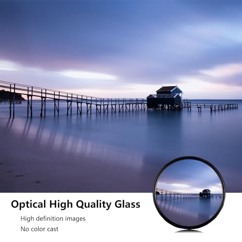 LENSKINS 82mm ND64 Filter, 6 Stop Neutral Density Filter for Camera Lenses, 16-Layer Multi-Resistant Coated, German Optics Glass, Weather-Seal ND Filters with Lens Cloth - Image 5