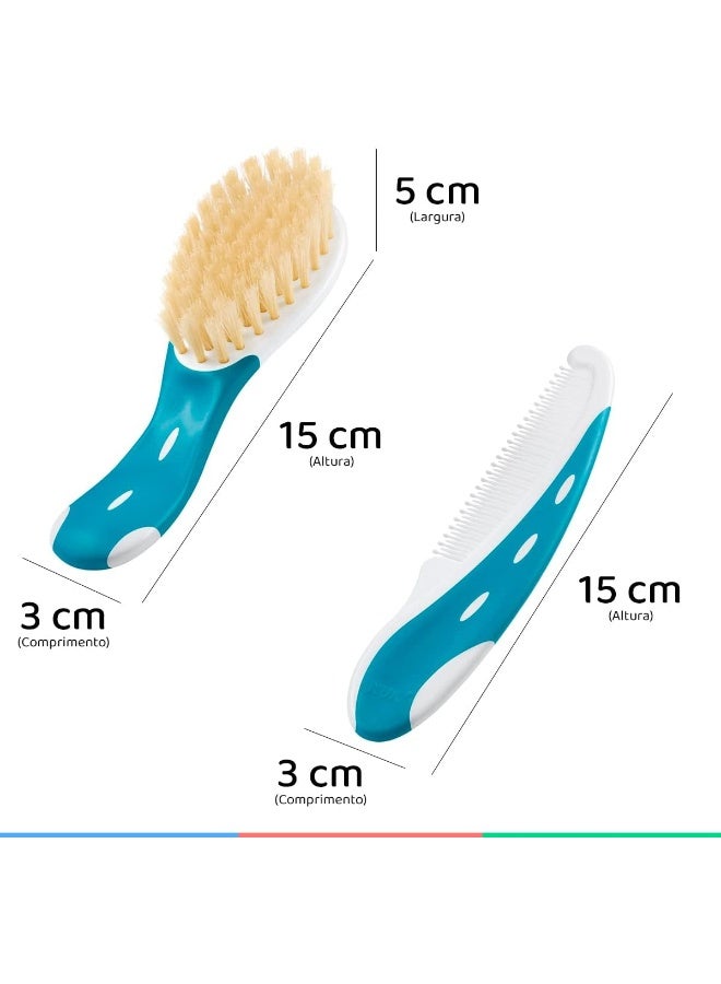 NUK Baby Hair Brush with Comb - Green - Image 4