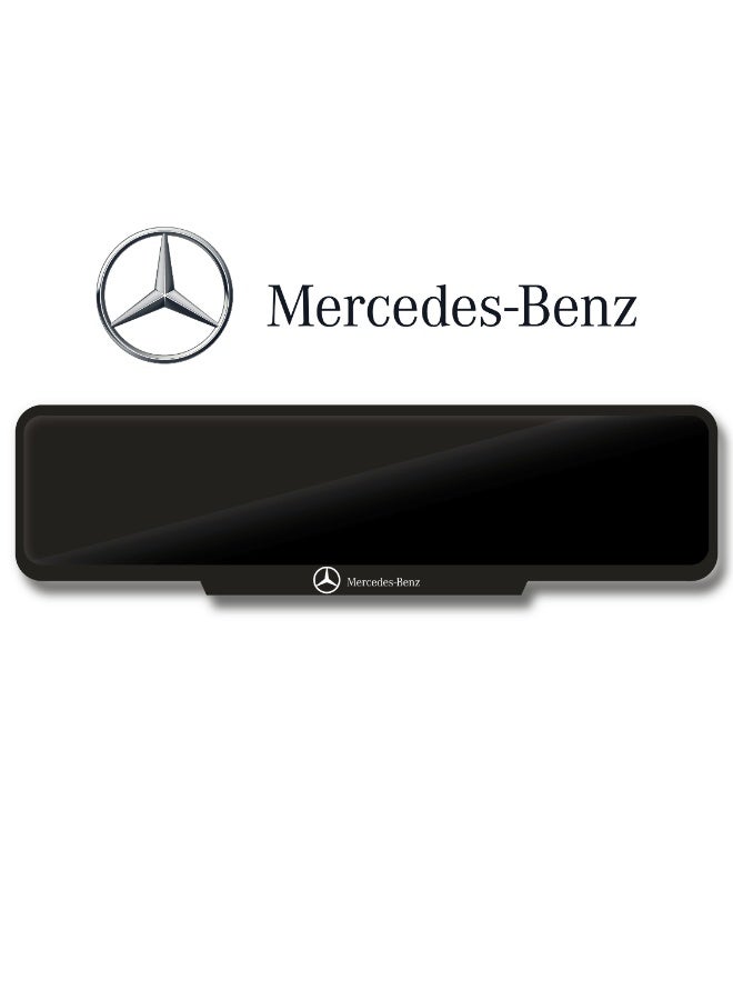 DXBSTAMPS Mercedes-Benz Number Plate Frame – Premium Acrylic – Long / Square / Sport – Sleek Black Design – Strong Tape Fixing – Car Accessory  - Image 1