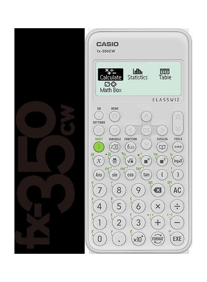 كاسيو الآلات الحاسبة العلمية القياسية ClassWiz FX-350CW-W-DT - Image 1
