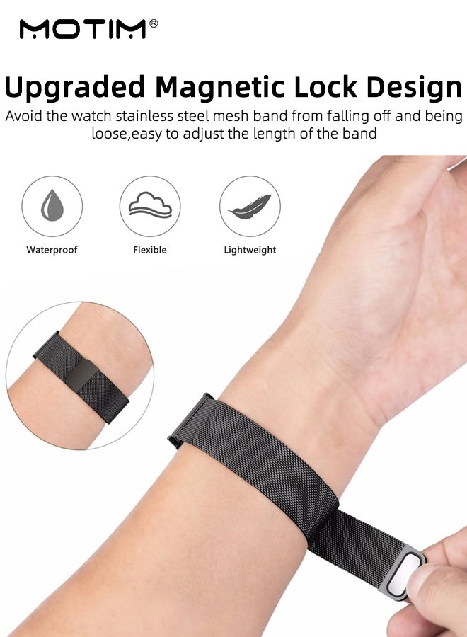 Motim Stainless Steel Milanese Loop Band for Huawei Fit 3/Fit 4/Fit 4 Pro, Adjustable Sports Strap Metal Watchband - Image 3
