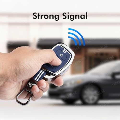 SHOPOFLUX Key Cover for Hyundai Grand i10 NIOS Asta | Venue | i20 | Aura | Exter | Creta | Elantra 3 Button Smart Key Only (Metal Blue Silicone) - Image 3