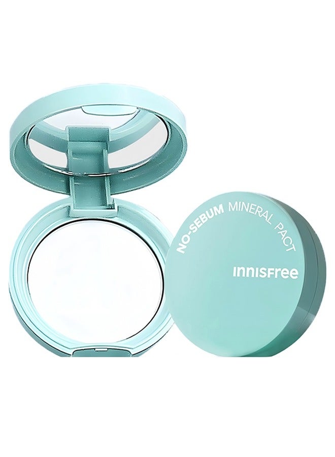 innisfree No-Sebum Mineral Pact, No-Sebum Matte Mineral Setting Powder, Blurring Loose Pressed Powder, Facial Oil Control Powder, Fragrance Free, 8.5g - Image 1