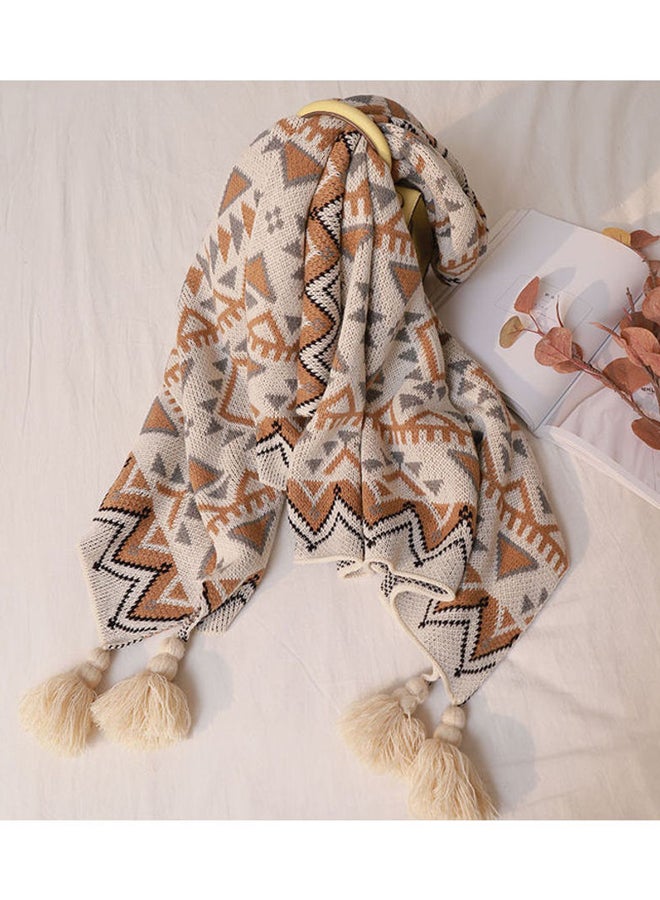 Sofa Blanket Combination Beige/Brown/Grey 130x150cm - Image 1