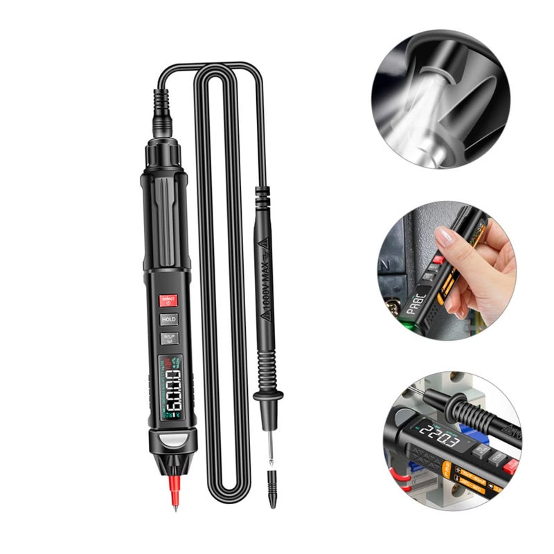 Multifunction Voltage Tester Pen With Voice Broadcast Temperature Detection LED Light - Image 4