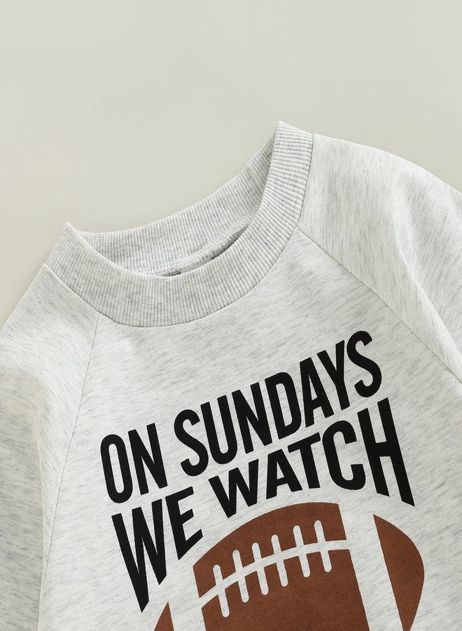 Lenjindjer Infant Baby Boys Girls Football Jumpsuit On Sundays We Watch Footabll With Daddy Long Sleeve Romper Fall Plasuit (Sunday Mommy, 6-12 Months) - Image 4