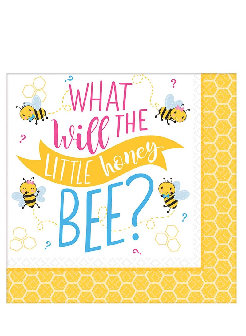 Amscan ما سيكون؟ لوازم الحفلات من أدوات المائدة الفاخرة تشمل الأطباق، الأكواب، المناديل، أدوات المائدة، غطاء الطاولة واللافتة لـ 8 ضيوف - Image 3