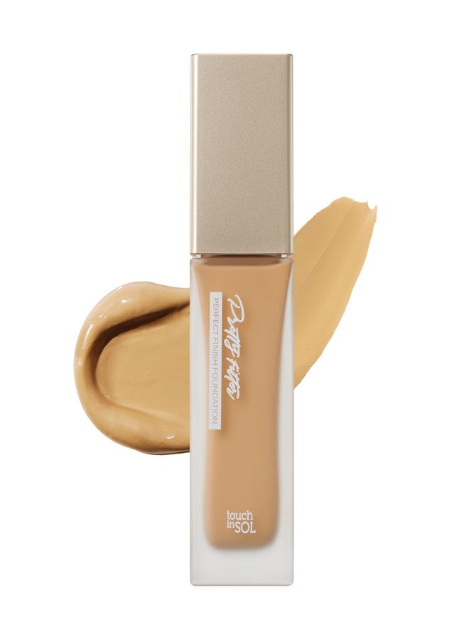 TOUCH IN SOL Pretty Filter Perfect Finish Foundation for Flawless, Natural Look - Lightweight and Full-Coverage Matte Base for All Skin Types, 1.18 fl.oz. (#2 Medium) - Image 1