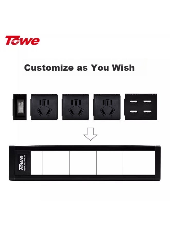 Towe Surge And Lightning Protection Power Strip, 6 Outlets With Master Switch, 4 Usb Ports, Surge And Overload Protection Pdu Power Strip - Image 3