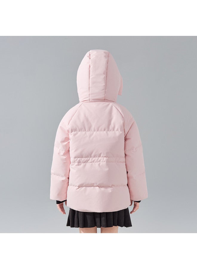 DEESHA Thermal-lined Hooded Silhouette Down Jacket】girls' 25 Autumn/winter Mid-to-large Size Children's Outerwear - Image 3
