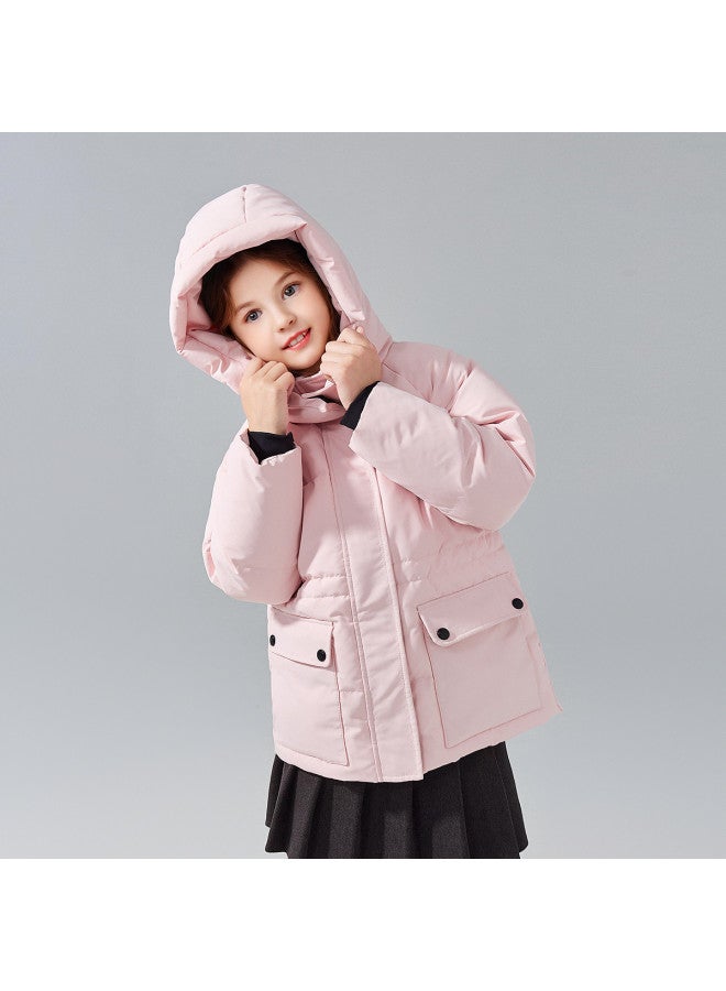 DEESHA Thermal-lined Hooded Silhouette Down Jacket】girls' 25 Autumn/winter Mid-to-large Size Children's Outerwear - Image 4