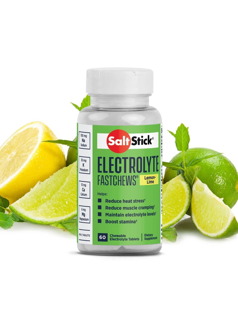 SaltStick Electrolyte Fastchews Lemon Lime 60 Tablets - Image 1