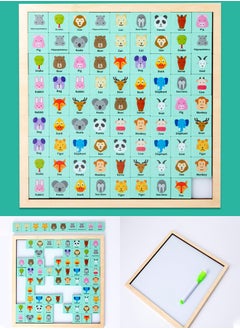 GROIC Animal Memory Games, Fun Matching Games, Magnetic Matching Toys, Educational Toys For Kids, Preschool Learning Toys With Drawing Board And Paintbrush  - Image 2