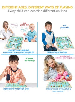 GROIC Animal Memory Games, Fun Matching Games, Magnetic Matching Toys, Educational Toys For Kids, Preschool Learning Toys With Drawing Board And Paintbrush  - Image 3
