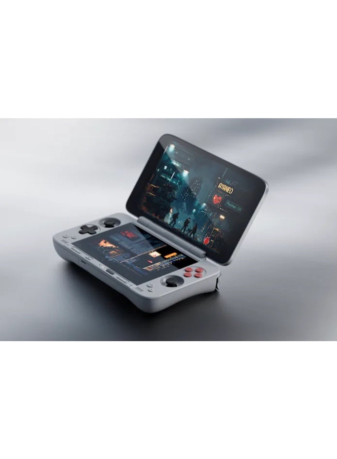 AYANEO Pocket DS - World's 1st Dual-Screen Android Handheld - 16GB+1TB - Retro Gray - Image 1