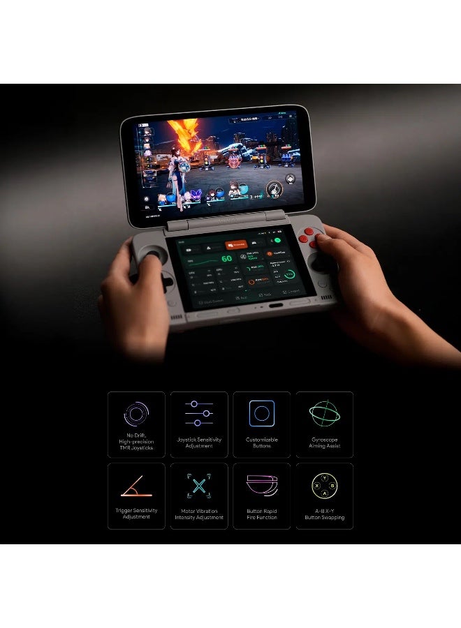 AYANEO Pocket DS - World's 1st Dual-Screen Android Handheld - 16GB+1TB - Retro Gray - Image 5