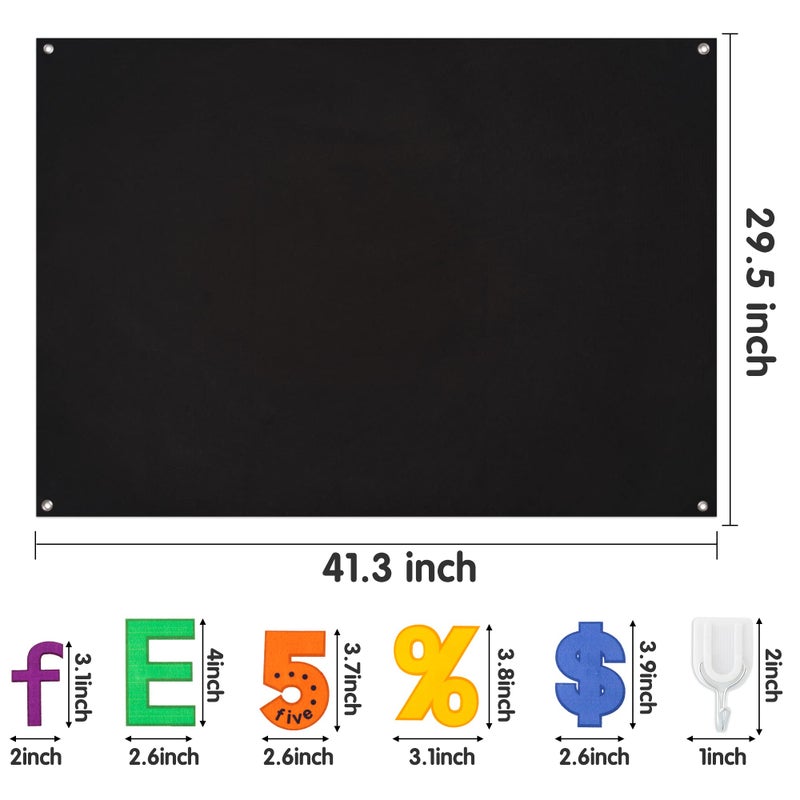 WATINC 151Pcs Alphabets Letters Numbers Felt Board Story Preschool Set Colorful ABC Letter Upper Lower Case Math Symbols Large Wall Storyboard Early Learning Play Kit for Toddlers Kids 41 x 30 Inch - Image 2