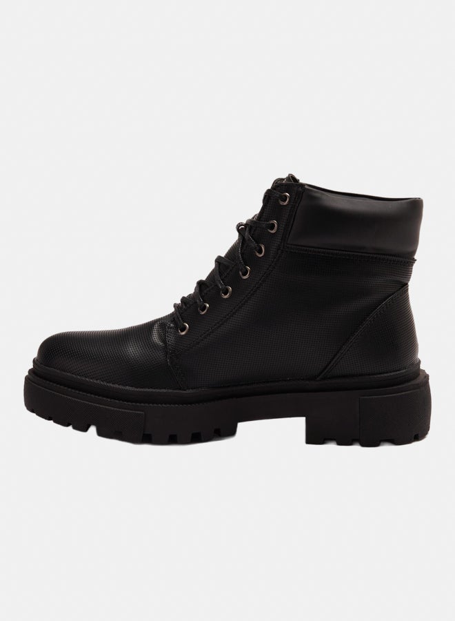 XO Style Leather Ankle Boot - Black - Image 4