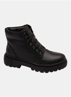 XO Style Leather Ankle Boot - Black  - Image 1