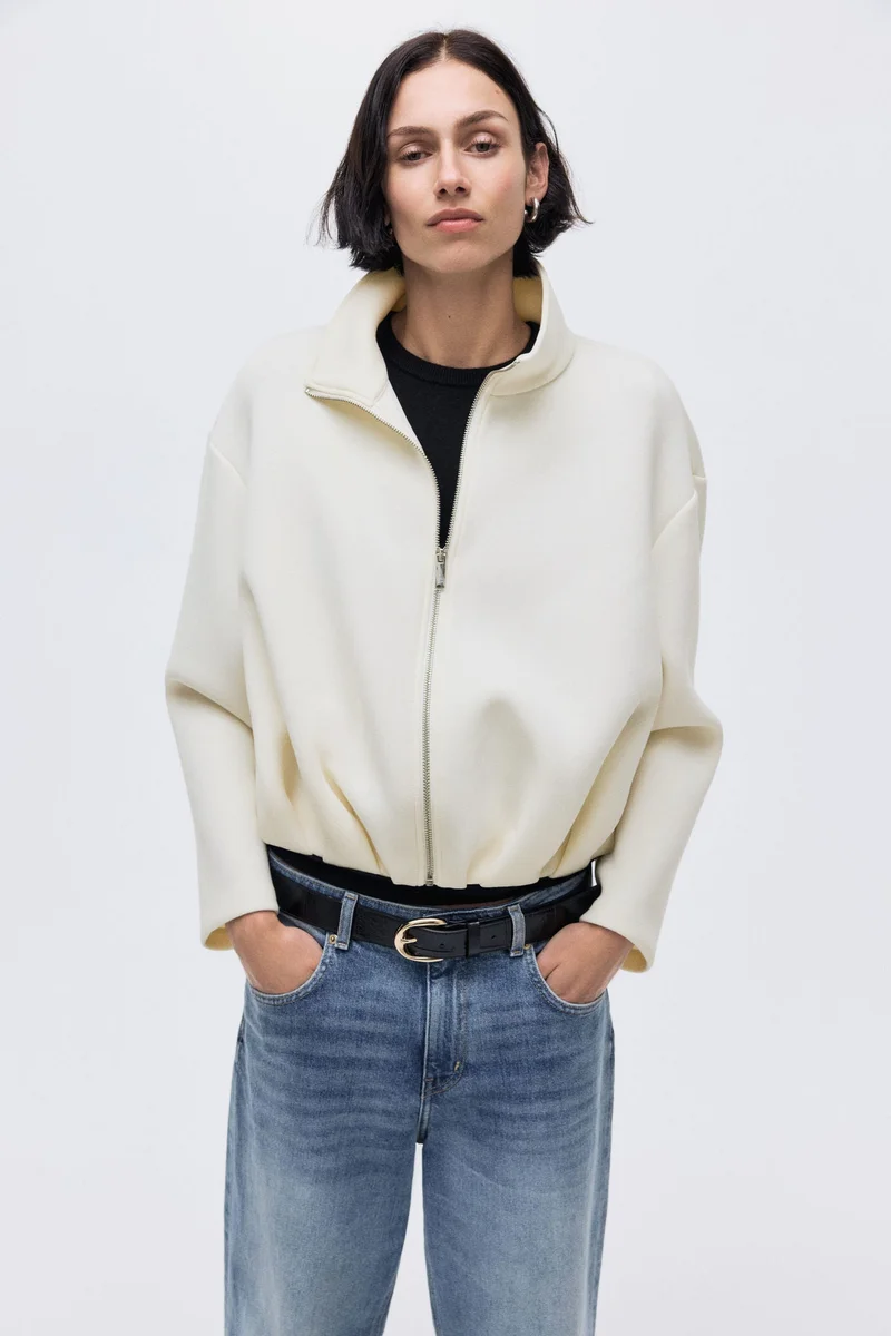 اتش اند ام جاكيت من نسيج سكوبا