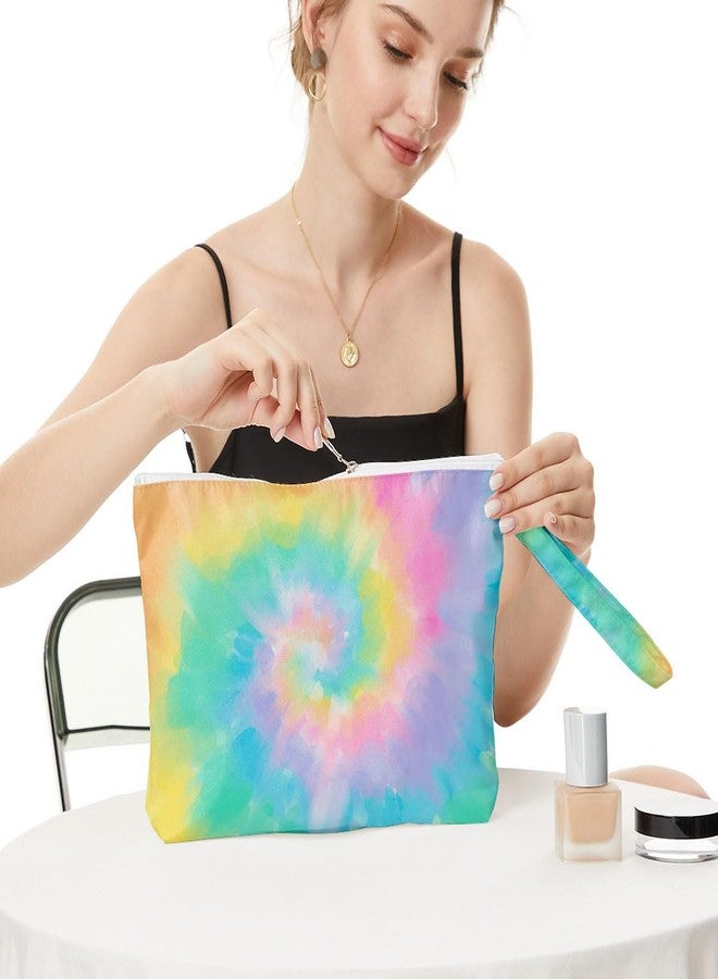 Fokongna Wet Bag, Travel Makeup Bag, Wet Dry Bag, Wet Bag for Swimsuit, Beach Pool Diapers Dirty Yoga Gym Clothes Zipper Pouch for Women Sister Friends Wet Bag Ocean Sea Shells Beach Starfish.336 - Image 3