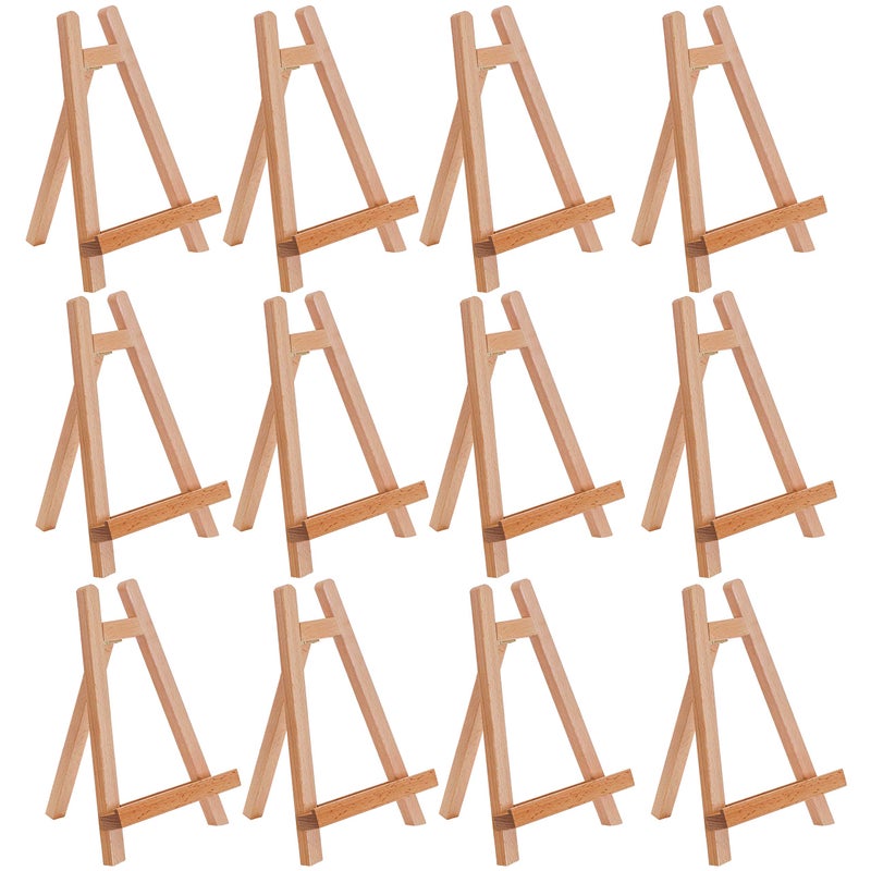 US Art Supply 105 Small Wooden Tabletop Easel 12 Pack for Painting and Display Stand AFrame Table Top Easel Canvas Holder